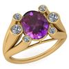 Certified 2.82 Ctw Amethyst And Diamond VS/SI1 Ring 14k