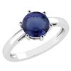Certified 1.00Ctw Genuine Blue Sapphire 14k White Gold