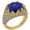 Certified 7.81 Ctw Blue Sapphire And Diamond VS/SI1 Uni