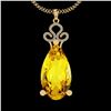 Certified 17.13 Ctw I2/I3 Lemon Topaz And Diamond 10K Y