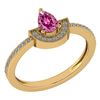 Certified 0.64 Ctw Pink Tourmaline And Diamond 14k Yell