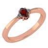 Certified 0.24 CTW Garnet And Diamond 14k Rose Gold Hal