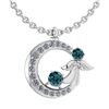 Certified 1.14 CtwTreated Fancy Blue Diamond And White