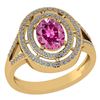 Certified 1.66 Ctw Pink Tourmaline And Diamond 14k Yell