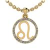 Certified 0.16 Ctw SI2/I1 Diamond 14K Yellow Gold Zodia