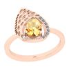 Image 1 : Certified 0.79 Ctw I2/I3 Citrine And Diamond 10K Rose G