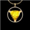 Certified 19.83 Ctw I2/I3 Lemon Topaz And Diamond 10K Y