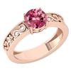 Image 1 : Certified 1.25 Ctw Pink Tourmaline Solitaire Ring with