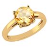 Certified 1.00Ctw Genuine Citrine 14k Yellow Gold Halo