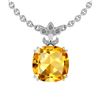 Certified 2.53 Ctw Citrine And Diamond VS/SI1 18K White
