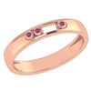 Image 1 : Certified 0.03Ctw Genuine Pink Tourmaline 14k Rose Gold