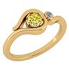 Certified 0.28 CtwTreated Fancy Yellow Diamond VS/SI1 A