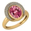Certified 2.82 Ctw Pink Tourmaline And Diamond VS/SI1 H