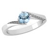 Certified 1.09 Ctw Blue Topaz And Diamond VS/SI1 14k Wh