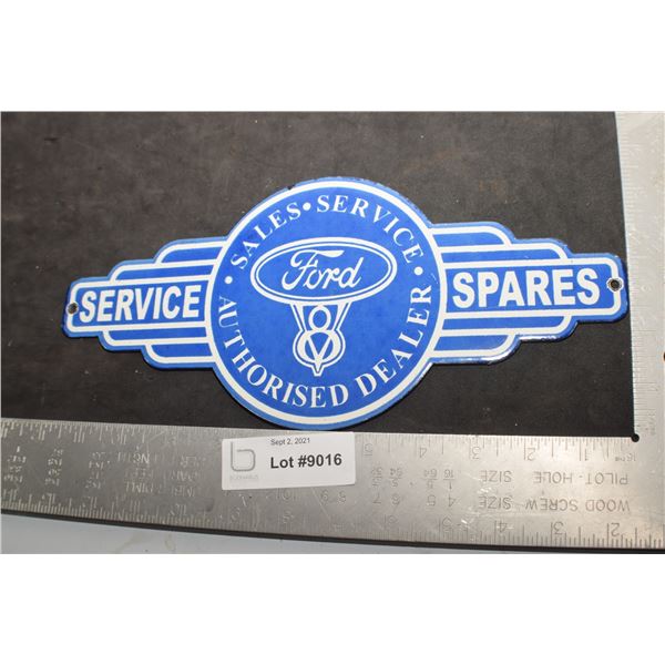 HEAVY  PORCELAIN FORD SALES SIGN FANTASY