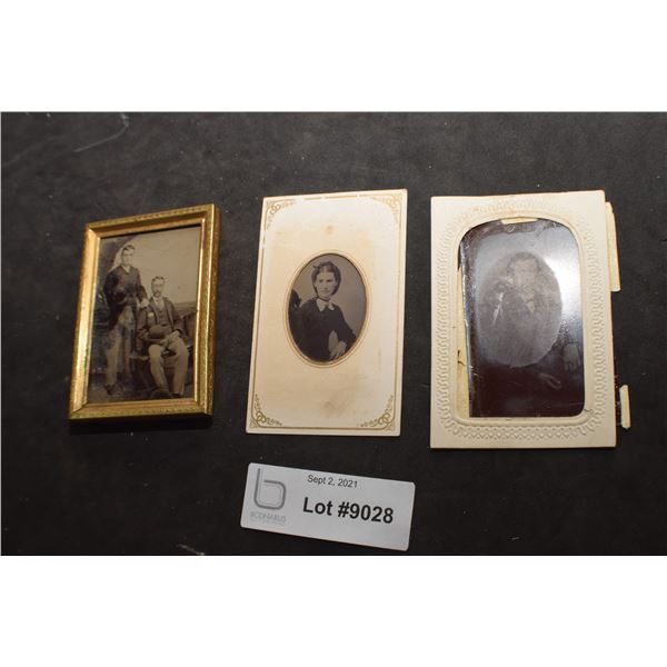 ANTIQUE TIN TYPE PHOTOGRAPHS