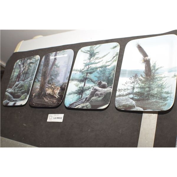 4X BRADFORD EXCHANGE WILDLIFE PLATES LIKE NEW