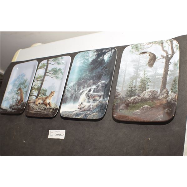 4X BRADFORD EXCHANGE WILDLIFE PLATES LIKE NEW