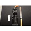 Image 1 : AFRICAN STATUE AND KNIFE