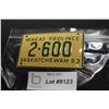 Image 1 : 1953 WHEATIES CEREAL MINI LICENSE PLATE SASKATCHEWAN