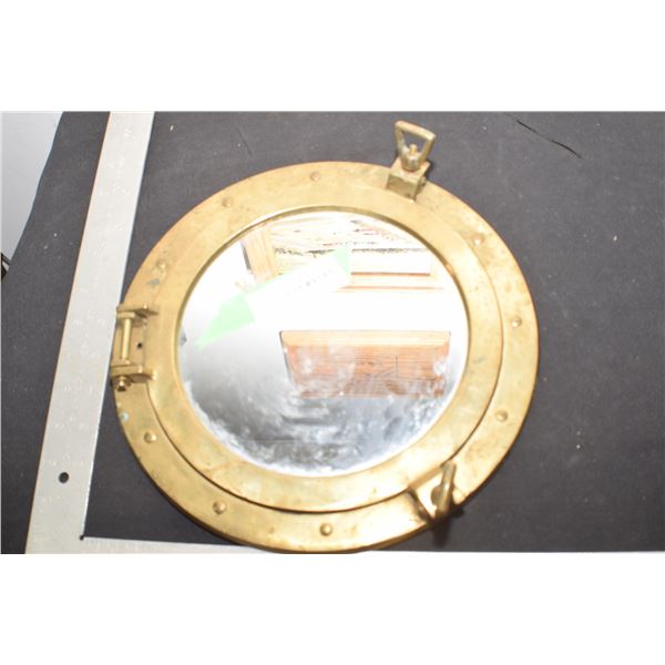 BRASS DECORATIVE PORTHOLE MIRROR