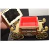 Image 2 : VINTAGE MUSIC BOX CARRIAGE KEEPSAKE BOX