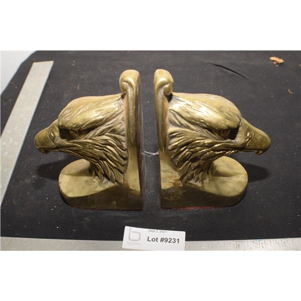 HEAVY BRASS EAGLE BOOKENDS