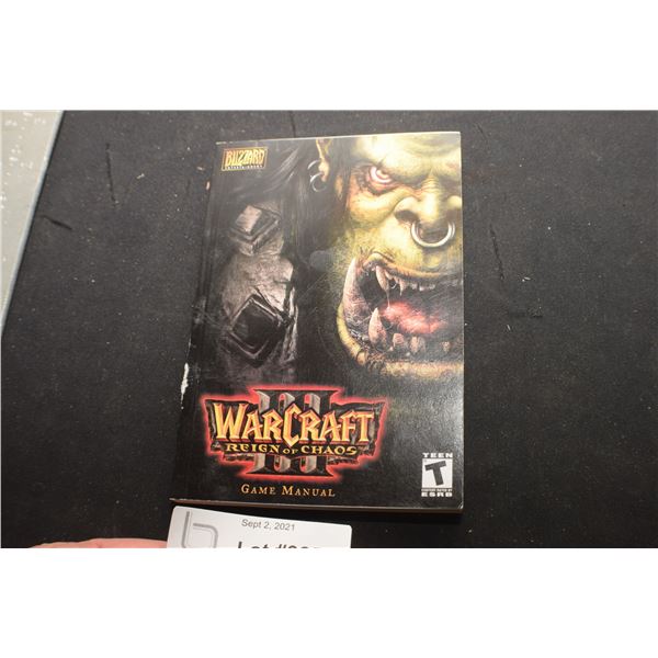 2002 WARCRAFT MANUAL VIDEO GAMES