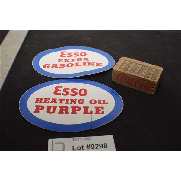 ESSO VINTAGE FARM TANK DECALS ETC