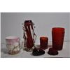 Image 2 : Ruby red glassware   bone china coffee mug
