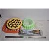 Image 1 : Jello Moulds + perogi moulds + wine stick