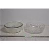 Crystal glass bowl + ovenware bowl