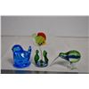 Image 3 : small blown glass figures + bunny ceramics, misc ceramic