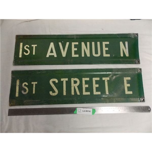 1st ave + 1st street signs, 24  long