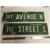 Image 2 : 1st ave + 1st street signs, 24" long