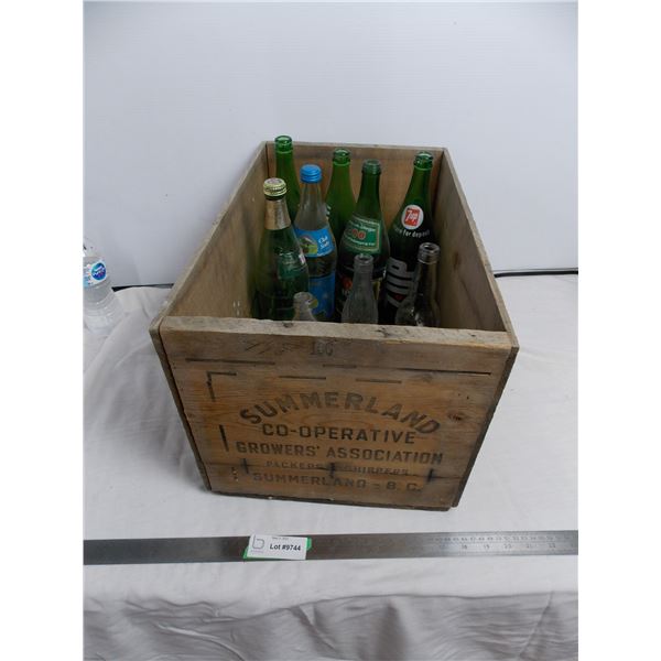 pop bottles in crate - summerland BC, yorkton sk