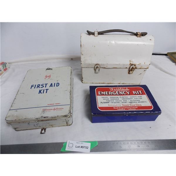 First aid kits + vintage tin luch box (GSW)