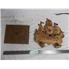 Image 1 : cast iron ship (12" tall) + furnace cover