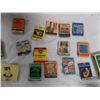 Image 7 : match books, copenhagen containers, bottle caps, cigarette pack, cheese box