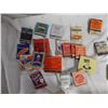Image 8 : match books, copenhagen containers, bottle caps, cigarette pack, cheese box