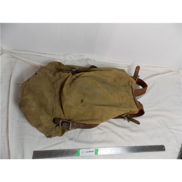 JJ Turner & Sons vintage backpack with leather straps