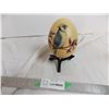 Image 1 : ceramic painted egg (or ostrich egg?) - blue jay