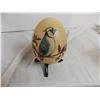 Image 2 : ceramic painted egg (or ostrich egg?) - blue jay