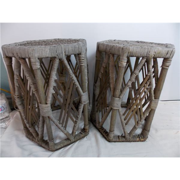 pair of plant stands (16" tall, 12" diameter)