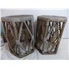 Image 1 : pair of plant stands (16" tall, 12" diameter)