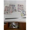 Image 1 : Box with loose hockey cards inside + loose pages of cards