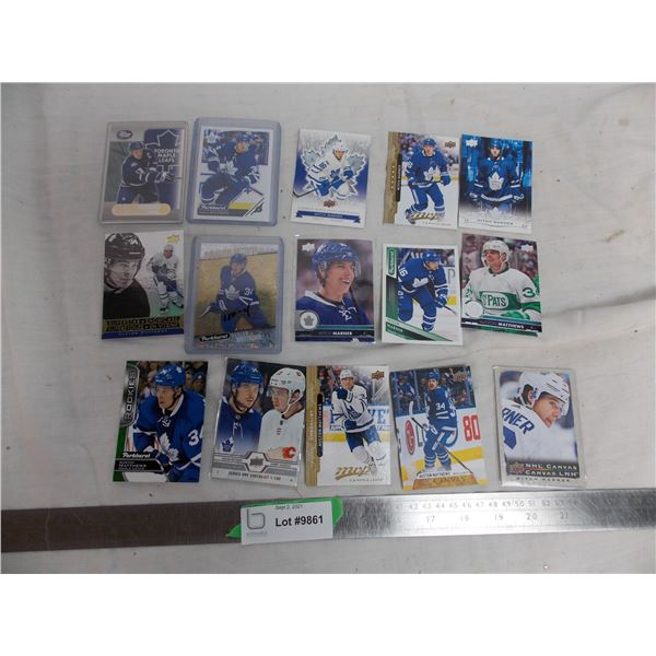 auston matthews , mitch marner cards (loose, damaged corners)