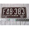 Image 1 : 1949 Sask Licence Plate