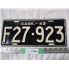 Image 1 : 1943 Sask Licence Plate