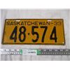 Image 1 : 1933 Sask Licence Plate